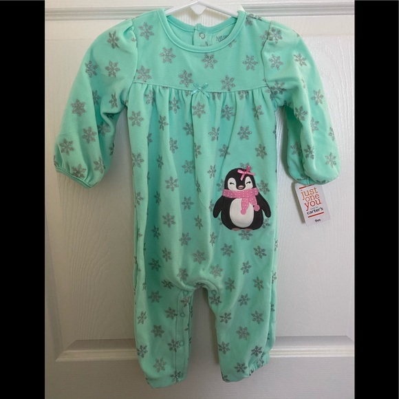 Pyjama Une Pièce Carter’s Pour Bébé Fille, Motif Cœur, Taille 3 Mois - Très Bon état Occasion